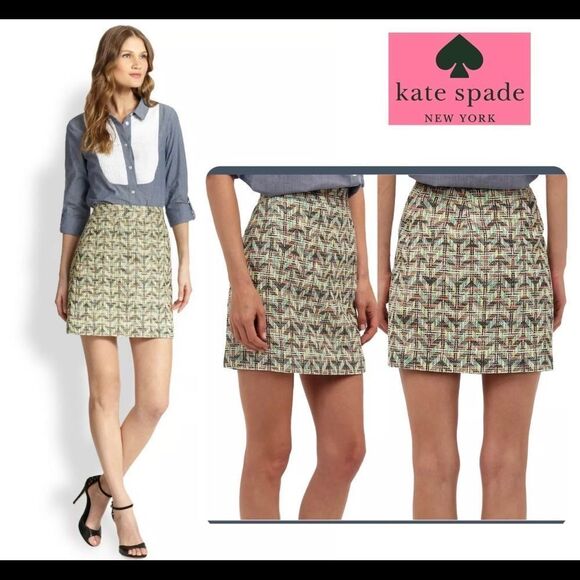 KATE Spade New York summer tweed harper skirt SZ 6 - Picture 1 of 16